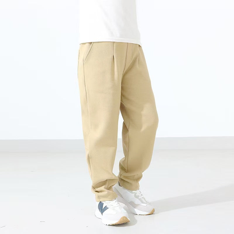 High-Waisted Kids Boys Casual Drawstring Jogger Pants Active Sweatpants