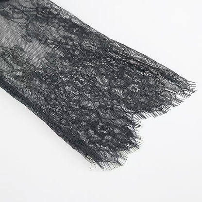 Elegance Unveiled Sheer Lace Patchwork Long Dress