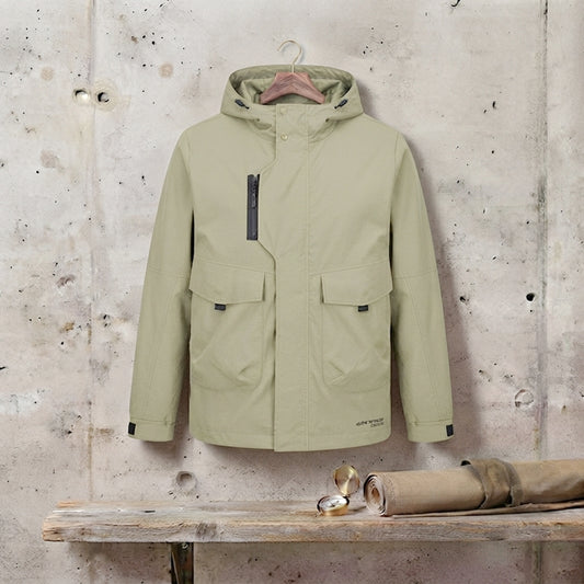 Custom Men's Utility Field Jacket - Personalized Outdoor Hooded Windbreaker